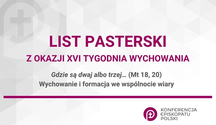 List Pasterski z okazji XVI Tygodnia Wychowania